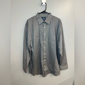 Stafford Men's business casual Gray Button-Up Shirt size Extra Large